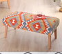 Atelier Del Sofa Banco de Algodón y Lino con Patas de Madera de Haya, Esponja Ortopédica, 91x46x42 cm